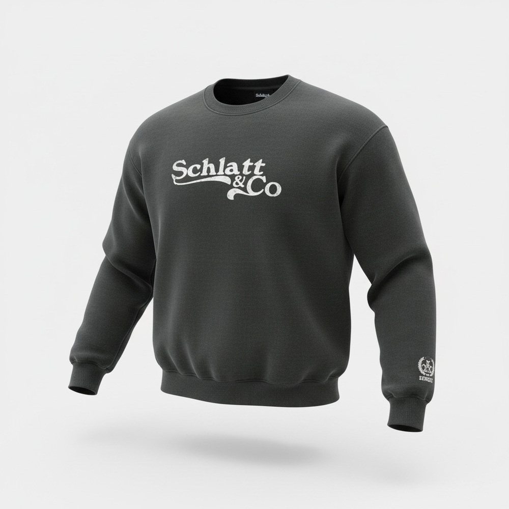 Nwot Rare Schlatt  Co Black Crewneck Sweater 2017 Pullover Size Large Kb2